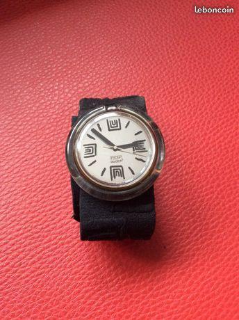 Montre Pop Swatch vintage noire
