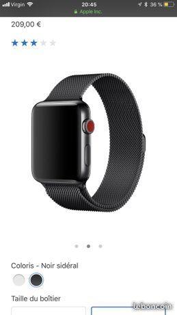 Apple Watch Bracelet Milanais noir Apple