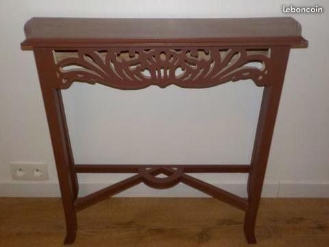 Console en bois peint