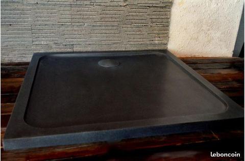 Receveur de douche pierre 100x100 granit noir