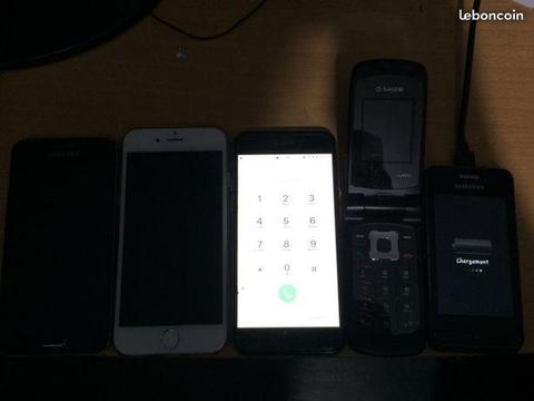 2 iPhone 6, 1 Samsung A3, +2 autre prix à débattre