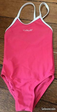 Maillot de bain rose une pièce Nabaiji, 4 ans