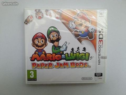 Jeu Mario & Luigi Paper Jam Bros. 3DS neuf