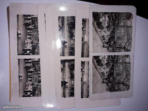 Lot photographies pour stereoscope
