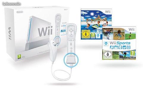 Console wii blanche nintendo- wii sports