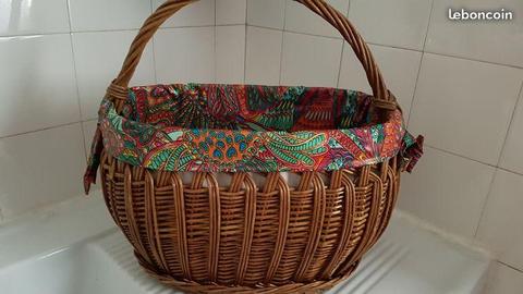 Panier en osier doublé - SOSO