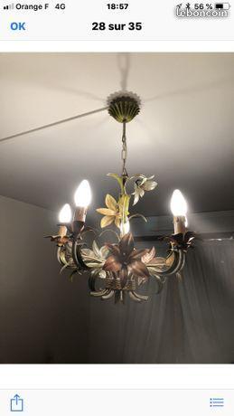 Lustre décor fleurs