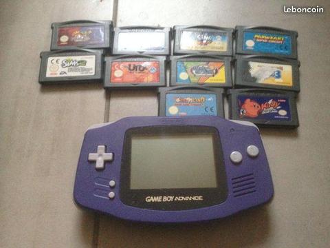 Nintendo Game Boy Advance + 10 jeux