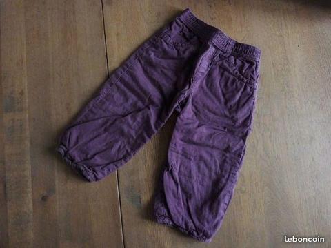 Pantalon violet DPAM 18 mois fille