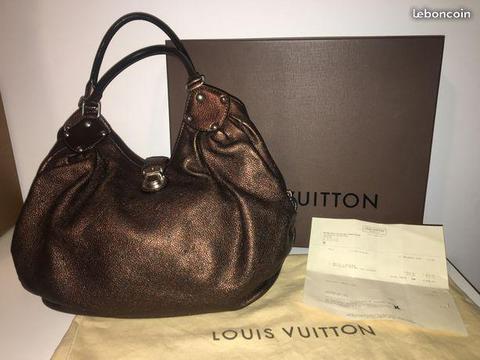 Grand sac Louis Vuitton mahina L en cuir +facture