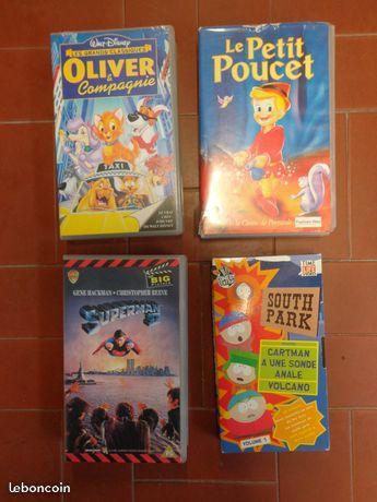 4 CASSETTES VHS dessins animés