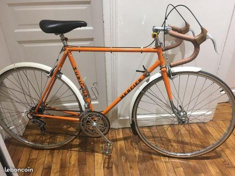 Vélo de route/course cadre Mercier orange vintage