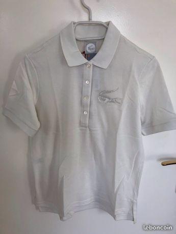Polo LACOSTE HOMME T40 blanc NEUF