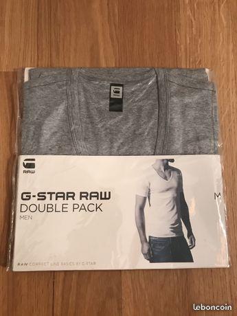T-shirt G STAR neuf, col V taille M