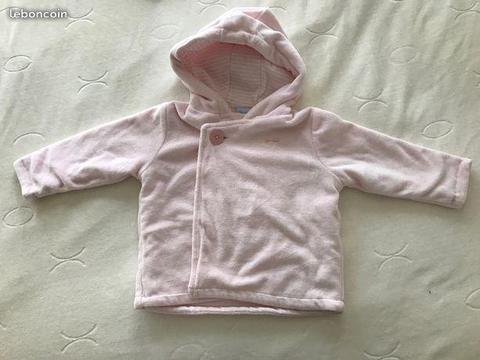 PETITE VESTE MANTEAU DOUX FILLE 6 MOIS NEUF