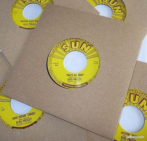 Elvis sun 45 rpm 5 vinyl noir set replique 250 ex