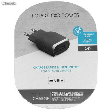 Chargeur rapide smartphone Force Power 2 ports