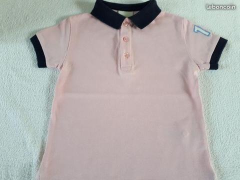 Polo MC Cyrillus rose 3 ans Parfait Etat