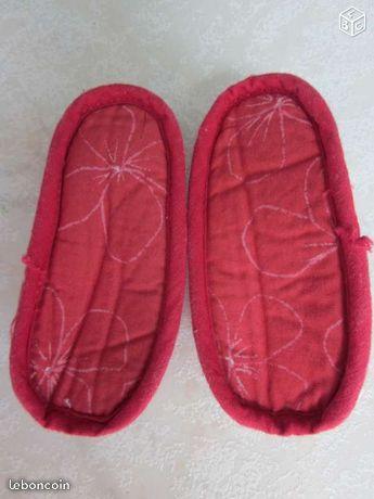 Sandalette rouge coton 1 MOIS